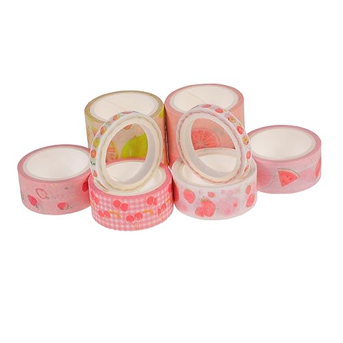 HOMSFOU 8 Stück Dekorative Washi Klebebänder für Scrapbooking und Handarbeiten Lange Niedliche Muster für Tagebücher und Diy Projekte Vielseitig und Leicht Ablösbar von HOMSFOU