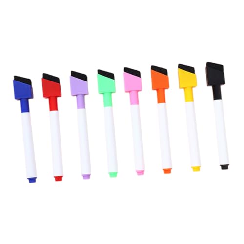 HOMSFOU 8 Stück Farbkernlöschbare Stift Multi mehrfarbig Farbe trocken abwischbare Marker für Weiß hat Whiteboard-Trockenlöschmarker Whiteboard-Hersteller zum Trockenlöschen Plastik von HOMSFOU