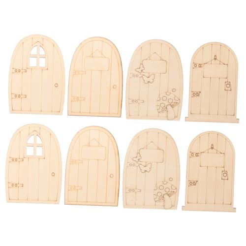 HOMSFOU 8 Stück Holz Tür Ornamente Blanko Tür Dekoration für Diy Handwerk Kreative Holzbastelprojekte zum Bemalen und Gestalten für Designs und Kreative Ideen HOMSFOU 8 Stück Holz Tür Ornamente Blanko Tür Dekoration für Diy Handwerk Kreative Holzbastelprojekte zum Bemalen und Gestalten für Designs und Kreative Ideen von HOMSFOU