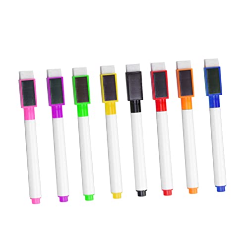 HOMSFOU 8 Stück Magnetische Farbige Whiteboard Marker mit Integriertem Radierer Schreibwaren für Schule und Büro Schwarz Grün Rot Orange HOMSFOU 8 Stück Magnetische Farbige Whiteboard Marker mit Integriertem Radierer Schreibwaren für Schule und Büro Schwarz Grün Rot Orange von HOMSFOU