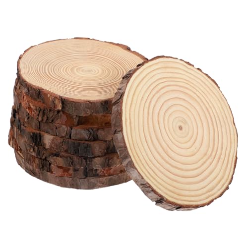 HOMSFOU 8 Stück Naturholzscheiben Unbehandelt Runde Holzscheiben für DIY Bastelarbeiten Dicke für Hochzeit und Handwerksprojekte HOMSFOU 8 Stück Naturholzscheiben Unbehandelt Runde Holzscheiben für DIY Bastelarbeiten Dicke für Hochzeit und Handwerksprojekte von HOMSFOU