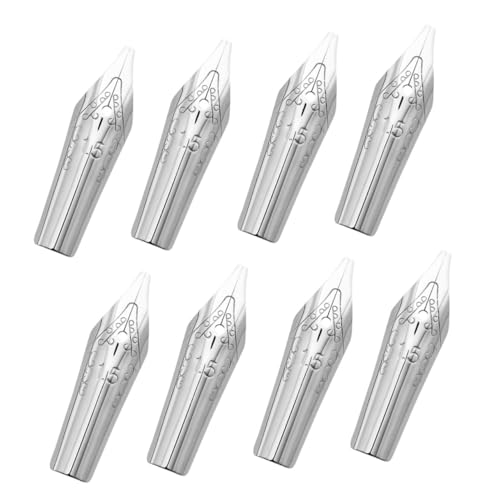 HOMSFOU 8 Stück Stifttipp Zubehör Kalligraphie Ersatzfedern für Füllfederhalter Kunst Füller Schreiben Schüler-Stiftspitzen Federn für Stifte Silver HOMSFOU 8 Stück Stifttipp Zubehör Kalligraphie Ersatzfedern für Füllfederhalter Kunst Füller Schreiben Schüler-Stiftspitzen Federn für Stifte Silver von HOMSFOU