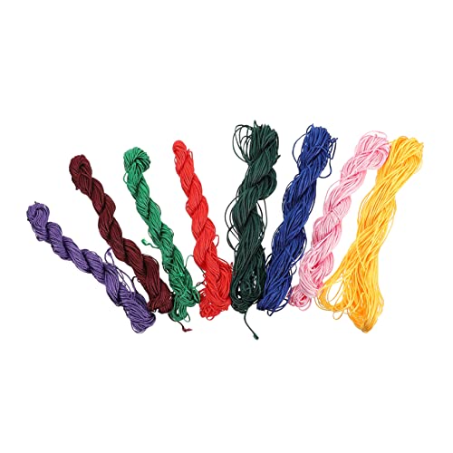 HOMSFOU 8 Stück Teiliges DIY Schmuckbastelset mit Farbigen Perlenschnüren für Armband und Halskette Reißfest Langlebig Vielseitig für Schmuckherstellung und Handarbeiten von HOMSFOU