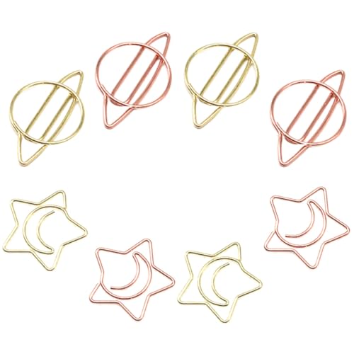HOMSFOU 8 Stück Teiliges Dekorative Stern und Mond Papierclips Metall Klammern für Bürobedarf Praktische Büroklammern für Dokumente Fotos und Notizen HOMSFOU 8 Stück Teiliges Dekorative Stern und Mond Papierclips Metall Klammern für Bürobedarf Praktische Büroklammern für Dokumente Fotos und Notizen von HOMSFOU