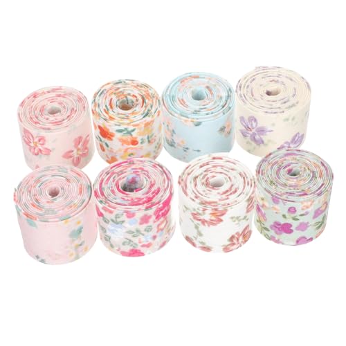 HOMSFOU 8 Stück Teiliges Diy Geschenkband Bunte Polyester Ribbons für Bastelarbeiten Party Dekoration Festival Verpackung und Schleifenherstellung von HOMSFOU