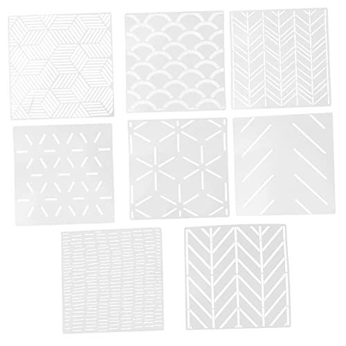 HOMSFOU 8 Stück Teiliges Geometrisches Wandmalerei Schablonen für Diy Dekoration Wiederverwendbare Malvorlagen für Zuhause Büro und Kreative Projekte von HOMSFOU