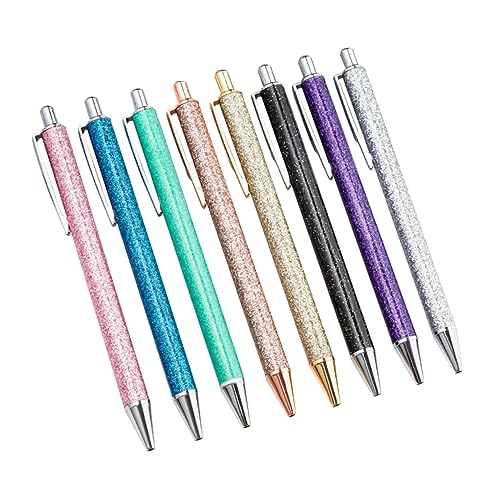 HOMSFOU 8 Stück Teiliges Kreativer Metall Kugelschreiber Blau Grün Schwarz Silber Gold Roségold Leicht mit Clip für Büro und Schule Nachfüllbare HOMSFOU 8 Stück Teiliges Kreativer Metall Kugelschreiber Blau Grün Schwarz Silber Gold Roségold Leicht mit Clip für Büro und Schule Nachfüllbare von HOMSFOU