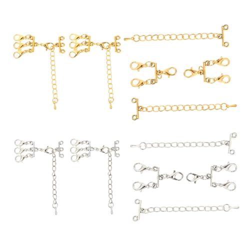 HOMSFOU 8 Stück Teiliges Schmuckverbinder Mehrsträngigen Ketten und Robusten Karabinerverschlüssen Geeignet für DIY Armbänder und Halsketten Glänzendes Vielseitig für Handgefertigten von HOMSFOU