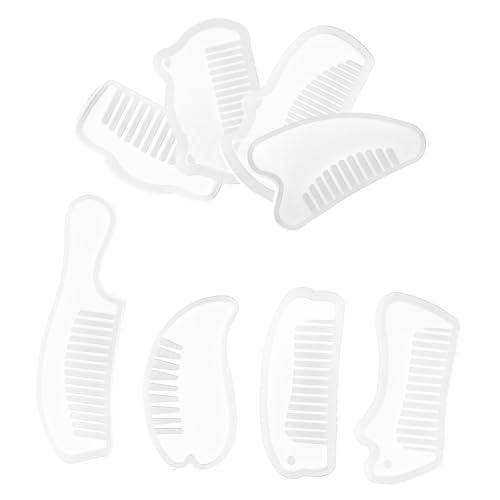 HOMSFOU 8 Stück Teiliges Silikon Gießform Flexible Epoxidharz Formen für Diy Handwerk Halbsch Transparente Silikonformen für Kammgestaltungen Einfaches Entformen Hohe Elastizität für von HOMSFOU