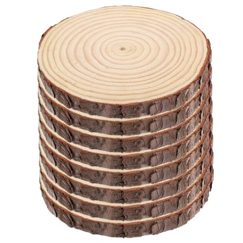 HOMSFOU 8 Stück Unbemalte Holzscheiben für Diy Bastelprojekte Runde Natürliche Holzscheiben Durchmesser Dicke für Kreative Dekoration und Coaster HOMSFOU 8 Stück Unbemalte Holzscheiben für Diy Bastelprojekte Runde Natürliche Holzscheiben Durchmesser Dicke für Kreative Dekoration und Coaster von HOMSFOU