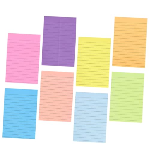 HOMSFOU 8 horizontale Haftnotizen gefüttert Schulbedarf Büro Notizblock Beachten Sie Pads Schreibwaren kreative Notizblöcke klebrig abreißbare Memo-Sticker Memo -Pads Memo-Aufkleber Papier von HOMSFOU