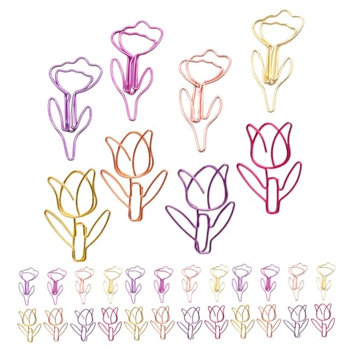 HOMSFOU 80 Stück Teiliges Tulpen-papierklammern aus Metall Bunte Kleine Stabile Blumenförmige Büroklammern für Aktenorganisation Dekorative Planer-clips Praktische Schul Büroaccessoires HOMSFOU 80 Stück Teiliges Tulpen-papierklammern aus Metall Bunte Kleine Stabile Blumenförmige Büroklammern für Aktenorganisation Dekorative Planer-clips Praktische Schul Büroaccessoires von HOMSFOU