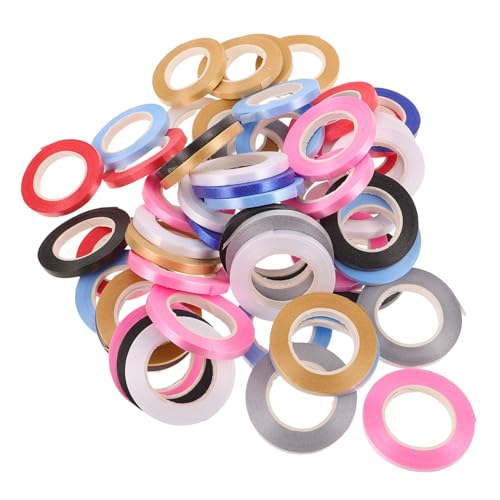 HOMSFOU 80 Stück dekoratives Band Geschenkverpackung Festivaldekorationsbänder breites Ballonband Valentinstag Ballondekorationen mehrfarbiges Band farbenfrohes Wäschenbänder Plastik von HOMSFOU