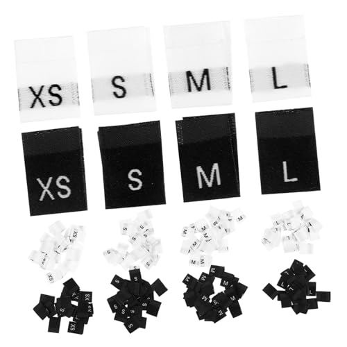 HOMSFOU 800 Stück Waschbare Kleidungsgrößenetiketten Hochwertige Stoffetiketten für Xs S Klare und Hautfreundliche Größenmarkierungen für Bekleidung für Kleider Hosen und Blusen von HOMSFOU