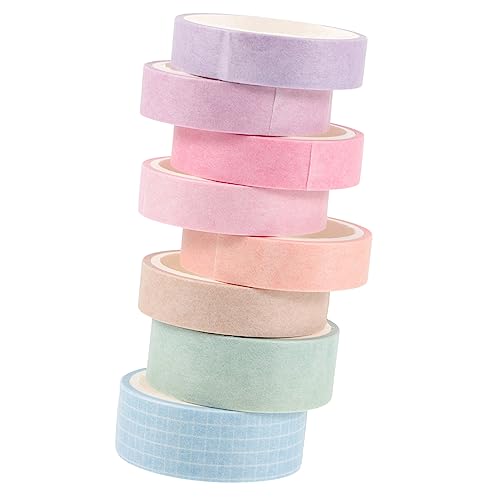 HOMSFOU 8Rollen Washi Tape Dekoratives Klebeband für Journaling Scrapbooking DIY Handwerk und Geschenkverpackungen Vielseitig Einsetzbar und Leicht Abreißbar von HOMSFOU