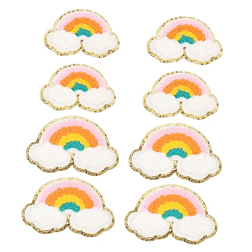 HOMSFOU 8Stücke Farbenfrohe DIY Stickerei Kleidungsflicken Aufbügelbare Nähpflaster Für Shirts Mäntel Und Pullover Zum Dekorieren Und Reparieren Von Kleidung Leicht von HOMSFOU