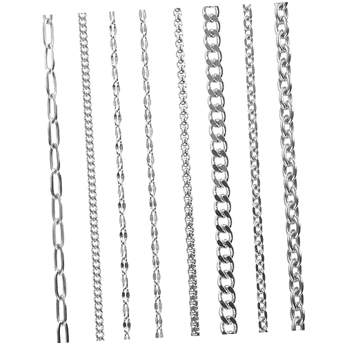 HOMSFOU 8Stücke Gliederkette Für DIY Schmuckherstellung Langlebig Anpassbar Für Halsketten Und Armbänder Perfektes Bastelzubehör von HOMSFOU