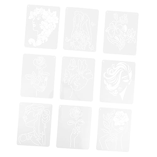 HOMSFOU 9 Blätter Blumencharaktervorlage Kunst Schablonen Zeichnung Wiederverwendbar Schablonen Formen Vinyl Blumen- Wand Malschablonen Zum Basteln Blumenform Malschablonen Das Haustier HOMSFOU 9 Blätter Blumencharaktervorlage Kunst Schablonen Zeichnung Wiederverwendbar Schablonen Formen Vinyl Blumen- Wand Malschablonen Zum Basteln Blumenform Malschablonen Das Haustier von HOMSFOU