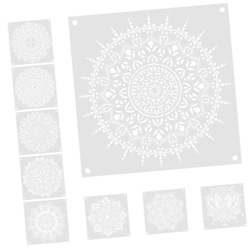 HOMSFOU 9 Blätter Diy Mandala Schablonen Praktische und Wiederverwendbare Schablonen für Projekte für Jugendliche Raumdekoration von HOMSFOU