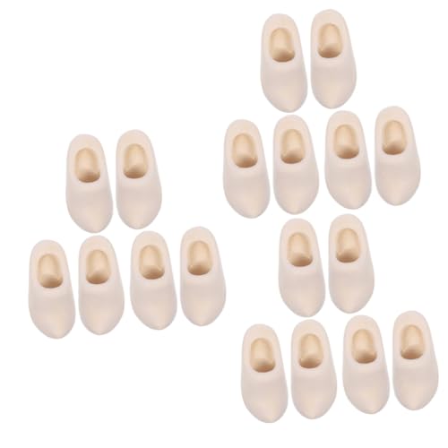 HOMSFOU 9 Paare Miniatur Holzschuhe für Puppenhaus Leere Holzschuh Hochwertige Diy Bastelzubehör für Kreative Projekte und Dekoration von HOMSFOU