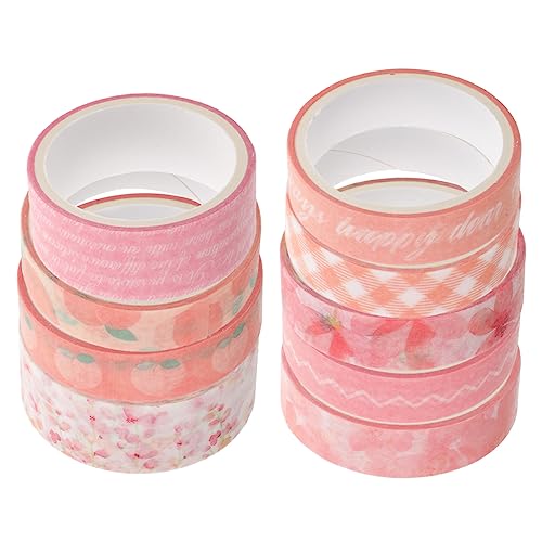HOMSFOU 9 Rollen Washi Tape Diy Dekoband für Tagebuch und Scrapbooking Dekoration Vielseitig Einsetzbar für Glatte Oberflächen für Handarbeiten und Kreative Projekte von HOMSFOU
