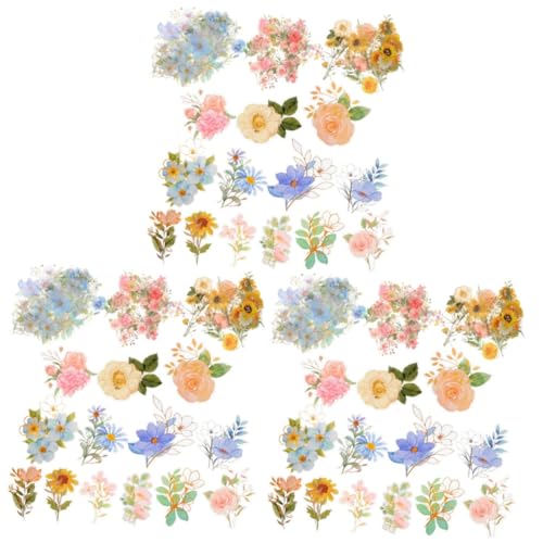 HOMSFOU 9 Sätze Transparente Scrapbooking Aufkleber Wasserdichte Diy Blütenaufkleber für Projekte Pflanzen und Naturdesigns Journaling und Fotoalben von HOMSFOU