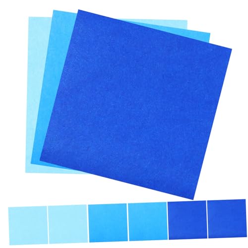 HOMSFOU 9 Stück DIY Filztuchblatt Stickstoff Stich Stickerei Watte zum Quilten Stoffabfälle für Handwerk bettwäsche spannbettlaken Material zum Nähen DIY-Filztücher nähen Filzstoff Blau von HOMSFOU