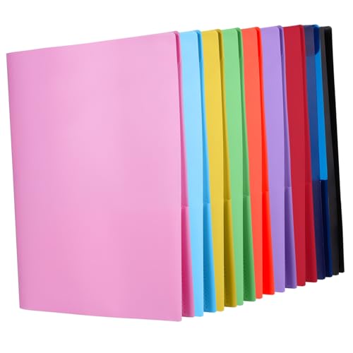 HOMSFOU 9 Stück Mappe Themenordner Papier-organizer-ordner Dekorative Aktenordner Ordner Mit Taschen Hausaufgabenordner Mehrfachtaschenordner Organisationsordner Plastik von HOMSFOU