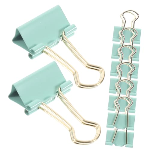 HOMSFOU 9 Stück Teiliges Dekorative Büroklammern Grün Praktische Binder Clips zur Dokumentenfixierung für Büro Schule und Zuhause aus Robustem Gefertigt von HOMSFOU