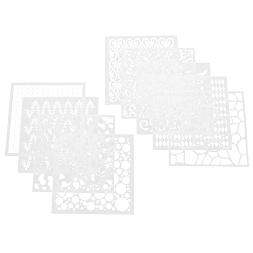 HOMSFOU 9 Stück Teiliges Geometrisches Malschablonen Wiederverwendbare Zeichenschablonen für Malprojekte Scrapbooking und Papierhandwerk Flexiblem Pet Material Einfach zu Reinigen und HOMSFOU 9 Stück Teiliges Geometrisches Malschablonen Wiederverwendbare Zeichenschablonen für Malprojekte Scrapbooking und Papierhandwerk Flexiblem Pet Material Einfach zu Reinigen und von HOMSFOU