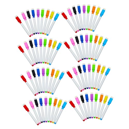HOMSFOU 90 Stück Bunte Whiteboard Marker Abwischbare Stifte für Büro und Zuhause mit Farben Gelb Rot Grün Schwarz Dunkelblau Hellblau Orange Wasserbasis für Müheloses Schreiben und von HOMSFOU