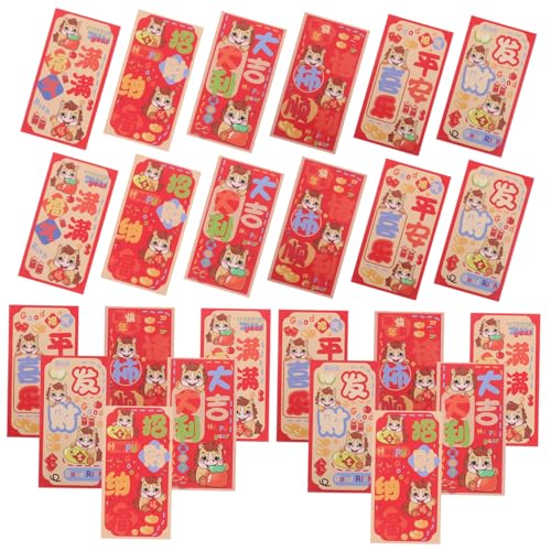HOMSFOU 90 Stück Teiliges Rote Umschläge Jahr Des Pferdes Kreative Muster Robuste Materialqualität Chinesische Neujahrsumschläge Für Frühlingsfest Hochzeit Geburtstag von HOMSFOU