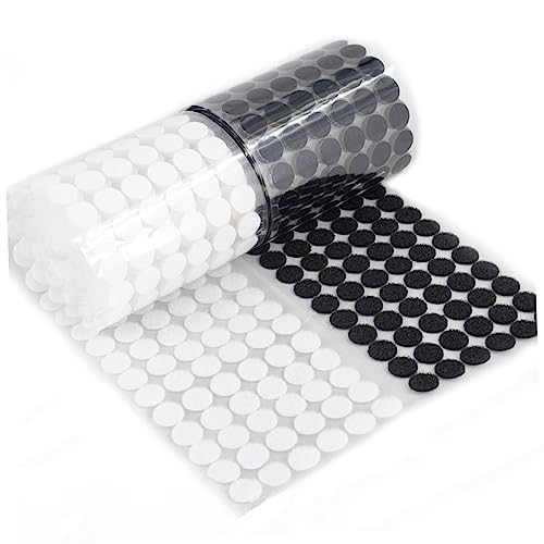 HOMSFOU 900 Stück Selbstklebender Klebrig Streifen Punkte Klebstoff Klebeband Montageband Runde Aufkleber Klettband Schwarz HOMSFOU 900 Stück Selbstklebender Klebrig Streifen Punkte Klebstoff Klebeband Montageband Runde Aufkleber Klettband Schwarz von HOMSFOU