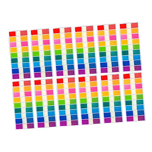 HOMSFOU 900Stücke Fluoreszierende Sticky Index Registerkarten Haftnotizen für Notizen und Kataloge Wiederverwendbare Pagemarker aus Markieren und Hervorheben von HOMSFOU