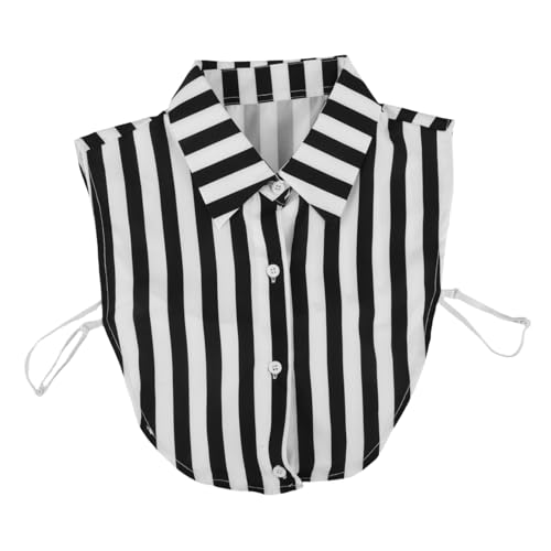 HOMSFOU Abnehmbare Falsche Blusenkragen Damen Gestreifter Fake Collar Halbkragen Modisch Praktisch für Büro Alltag und Party von HOMSFOU