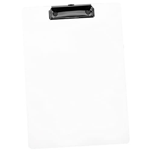 HOMSFOU Acryl Klemmbrett Transparent Schreibunterlage für Schüler Leichtes und Handliches Clip Board für Schule und Büro Vielseitig Einsetzbar Sicheres Aufbewahren von Dokumenten von HOMSFOU
