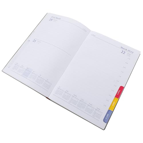HOMSFOU Agenda-Buch Studentenplaner Notizbuch To-Do-Listen-Notizbücher Wochenplaner Hochschule Wochenplan Notizblock Wöchentlicher Notizblock Zeitschriftenplaner Kunstleder Schwarz von HOMSFOU