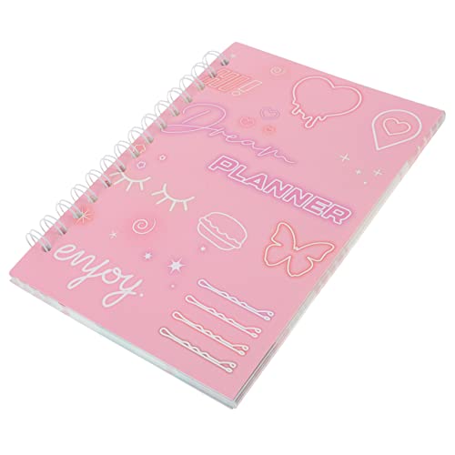 HOMSFOU Agenda Buch Wochenplaner Kalender Notizbuch Frühlingsnotizbuch Planer Notizbuch Spiralnotizbücher Taschenformat Notizblock College Akademischer Planer Tragbares von HOMSFOU