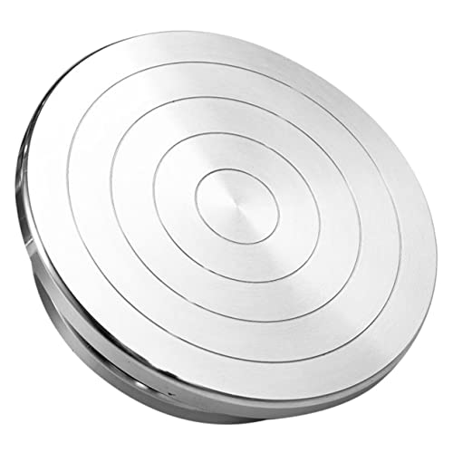 HOMSFOU Aluminiumlegierung Turntable Keramik Modelliermasse Herstellung Bildhauerei Drehscheibe Bildhauen Von Tonwerkzeugen Töpferscheiben Rad Plattenlager Aus Ton Silver von HOMSFOU