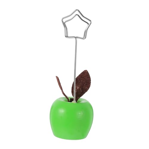 HOMSFOU Apple Message Ordner Schreibtischschmuck Schlafzimmerdekor Hochzeit Büroklammern Bildhalter Fotoklemme Fotoclip Kartenhalter Zur Dekoration Apfeldekor Für Küche Holz Green von HOMSFOU