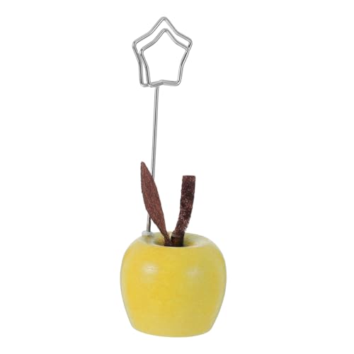 HOMSFOU Apple Message Ordner büro dekoration Fotoklemme Süßes Bürodekor Ständer für Fotoclips Apfeldekorationen für die Küche Bildhalter für Tafelaufsätze Hinweisclip Memo-Clip Holz Yellow von HOMSFOU