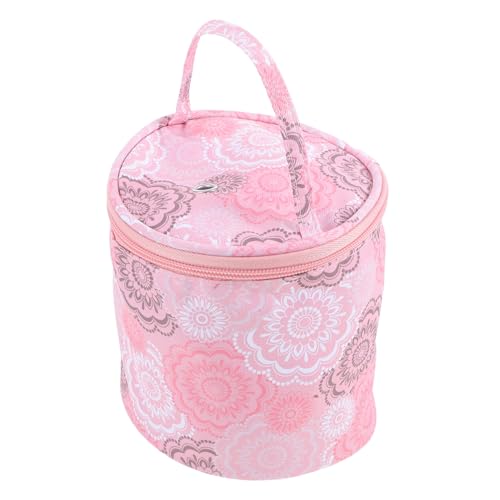 HOMSFOU Aufbewahrungstasche Aus Wolle Häkelgarnhalter Organisator Zur Aufbewahrung Von Garn Häkelgarn-organizer Garnorganisator Häkeltasche Stricktasche Rosa Polyester von HOMSFOU