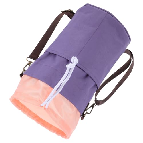 HOMSFOU Aufbewahrungstasche Für Strickwerkzeuge Häkelbedarf Und Zubehör Strick- Und Häkelorganisator Einkaufstasche Aus Garn Gehäkelte Aufbewahrungstasche Strickspeicher Segeltuch Violett von HOMSFOU