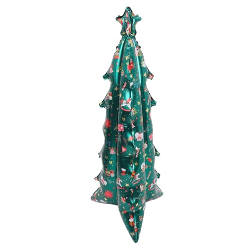 HOMSFOU Aufblasbare Weihnachtsbaumballons Thematische Weihnachtspartyballons Hintergrunddekoration Für Weihnachtsfeier Weihnachtsbaumballon Für Veranstaltungsorte Aluminiumfolie Grün von HOMSFOU