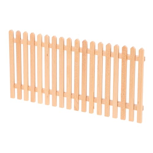 HOMSFOU Babyhauszaun Mini-zaunplatte Miniaturgartenverzierung Miniatur-gartenlandschaft Puppenhaus-zaunverzierung Zubehör Für Den Puppenhausgarten Miniatur-feengartenzaun Beige Birke von HOMSFOU