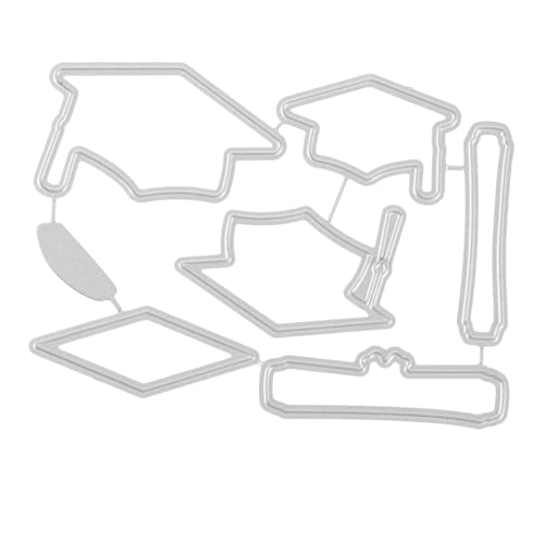 HOMSFOU Bachelor -Hutmesserform Stanzformen handwerk schneiden sterben Kappe geschnitten Schnitt stirbt gestanzt Metall stirbt Kartenherstellung Rostfreier Stahl Silver von HOMSFOU