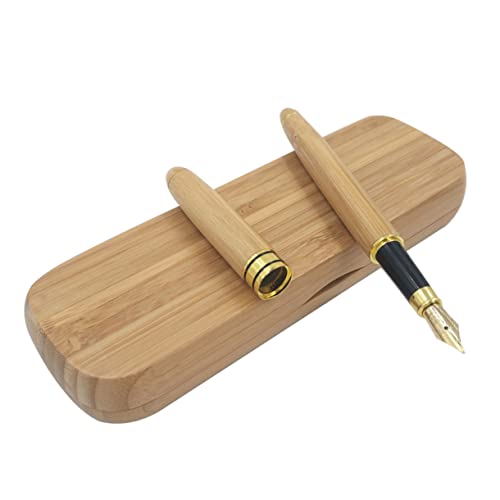 HOMSFOU Bambus Füllfederhalter Set mit Stiftetui für Unterschrift und Kalligraphie für Geburtstage Vatertag Jubiläen Eleganter Schreibstil für Büro und Schule HOMSFOU Bambus Füllfederhalter Set mit Stiftetui für Unterschrift und Kalligraphie für Geburtstage Vatertag Jubiläen Eleganter Schreibstil für Büro und Schule von HOMSFOU