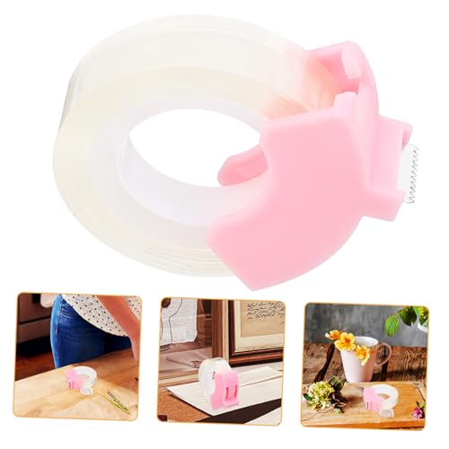 HOMSFOU Bandhalter durchsichtiges Klebeband Schreibtisch Farbabdeckband Plastikklebebandspender Bandschneider Bandversorgung Aufkleberspender Etikettenspender Rosa HOMSFOU Bandhalter durchsichtiges Klebeband Schreibtisch Farbabdeckband Plastikklebebandspender Bandschneider Bandversorgung Aufkleberspender Etikettenspender Rosa von HOMSFOU