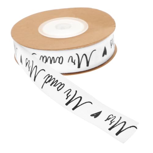 HOMSFOU Baumwoll Geschenkband für Hochzeiten und Partys Yards Kreative DIY Dekoration Wiederverwendbar für Scrapbooking und Kranzdekor Personalisierbar mit Buchstaben von HOMSFOU