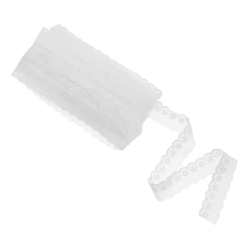 HOMSFOU Baumwollspitze dekoration textilien Kleidungsaccessoires Blumenstickerei Baumwolle Spitze mit floralem Rand Spitzenrüschenbesatz zum Nähen Polyester-Jacquardbänder Stoff Weiß HOMSFOU Baumwollspitze dekoration textilien Kleidungsaccessoires Blumenstickerei Baumwolle Spitze mit floralem Rand Spitzenrüschenbesatz zum Nähen Polyester-Jacquardbänder Stoff Weiß von HOMSFOU
